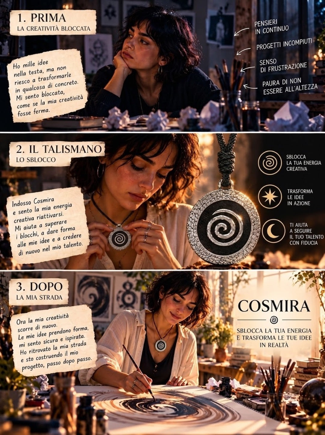 Fumetto narrativo del talismano COSMIRA