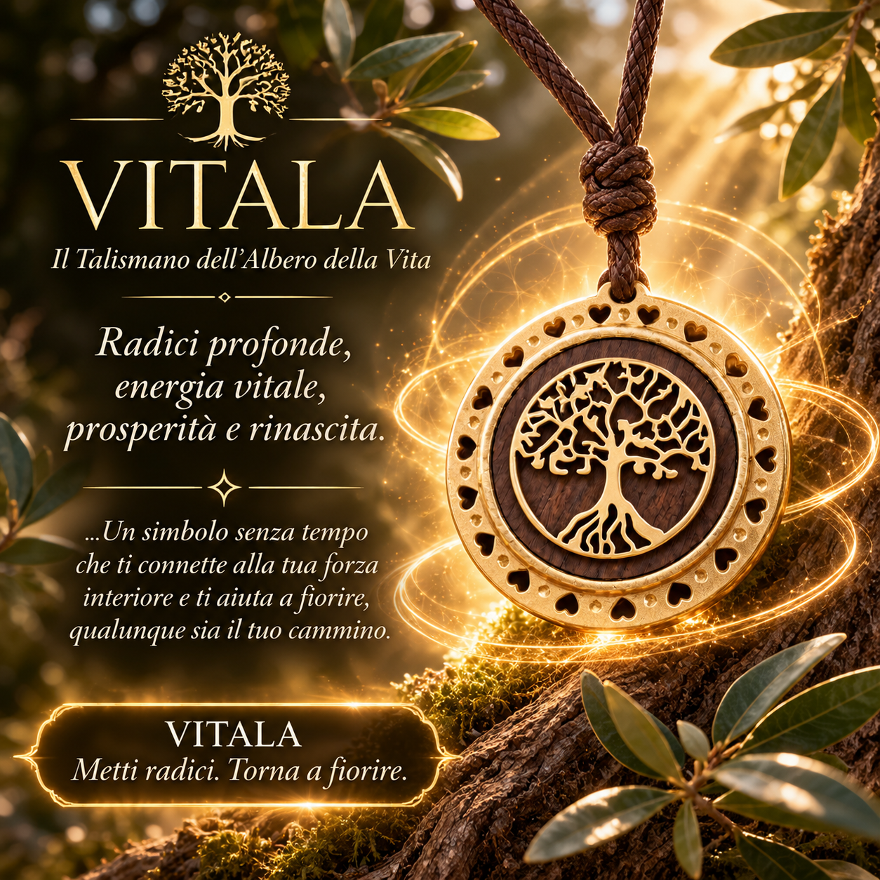 VITALA, talismano in una scenografia esoterica